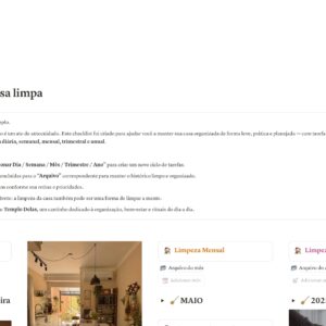 Checklist Casa Limpa – Organização Diária, Semanal, Mensal e Muito Mais!