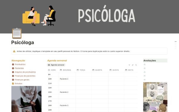 Template para Psicólogos