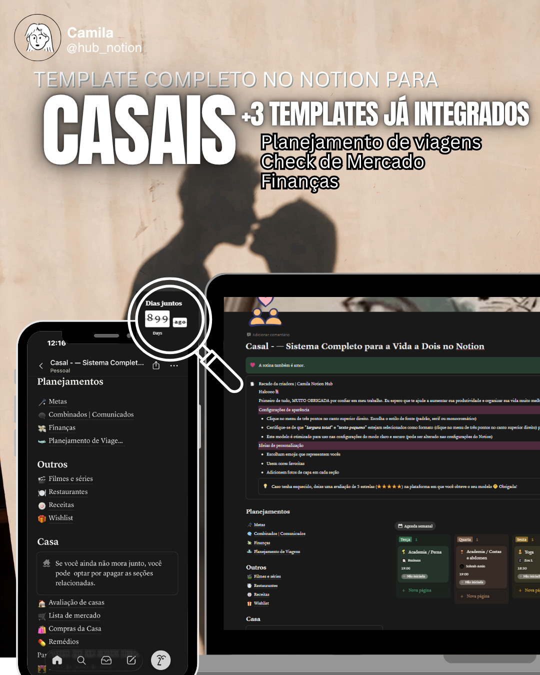TEMPLATE PARA CASAL NO NOTION - Imagem 2